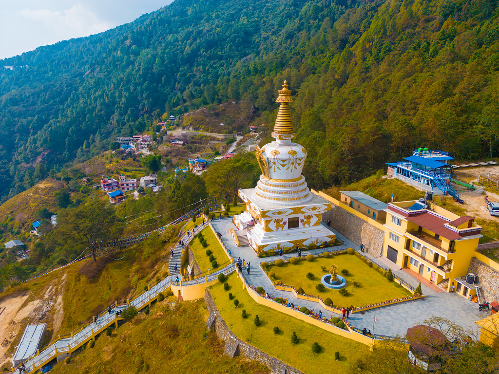 Jamchen Vijaya Stupa Best view of kathmandu valley and Best Picnic Spots in Budhanilkantha Kathmandu.